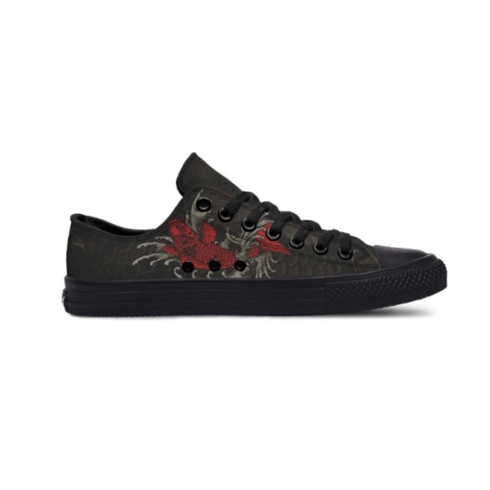 Koi Fish Tattoo Print Sneakers